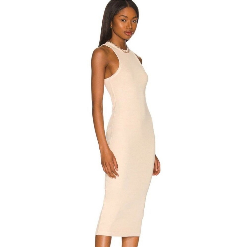 Tularosa Green The Emily Midi Sun Dress in Cream XS Sundress NWT New